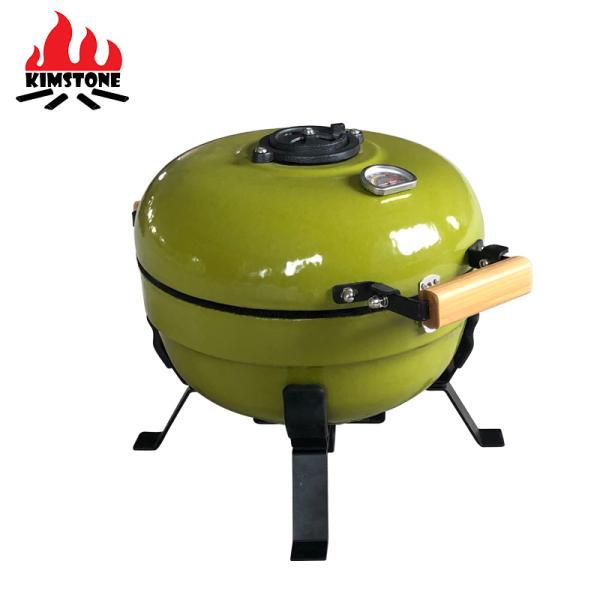 Kimstone 12 Inch Mini  Barbecue Kamado Portable Tandoor Clay Oven Charcoal BBQ Grill Table Smoker