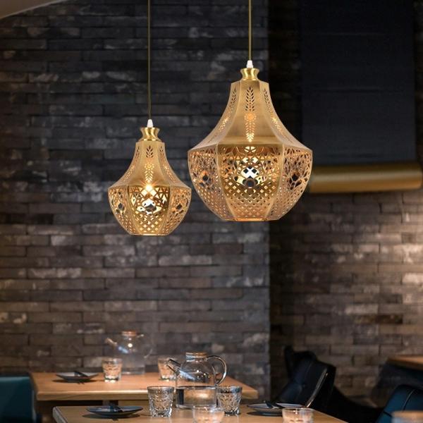 Gold Single Head Modern Copper Pendant Light Copper Glass Pendant Light With LED Light Source