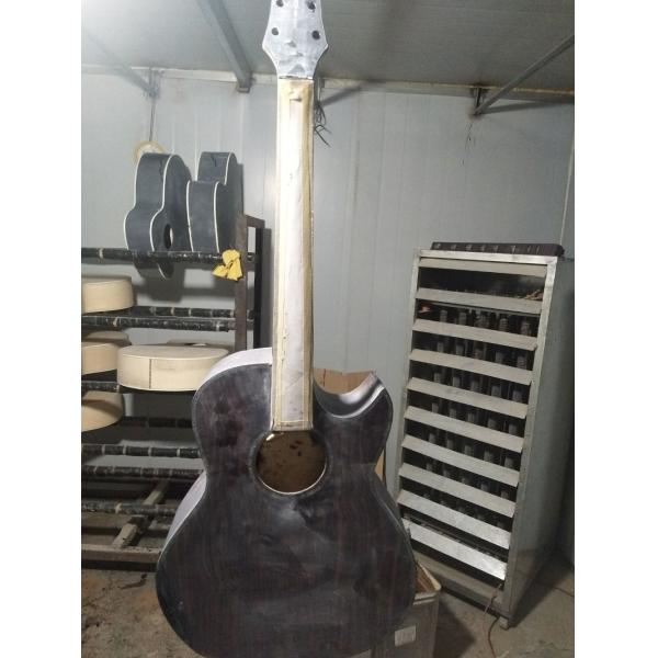 AAAA handmade all Solid ebony wood single cut guitar 14 frets imported wood armrest GA acoustic electric guitar