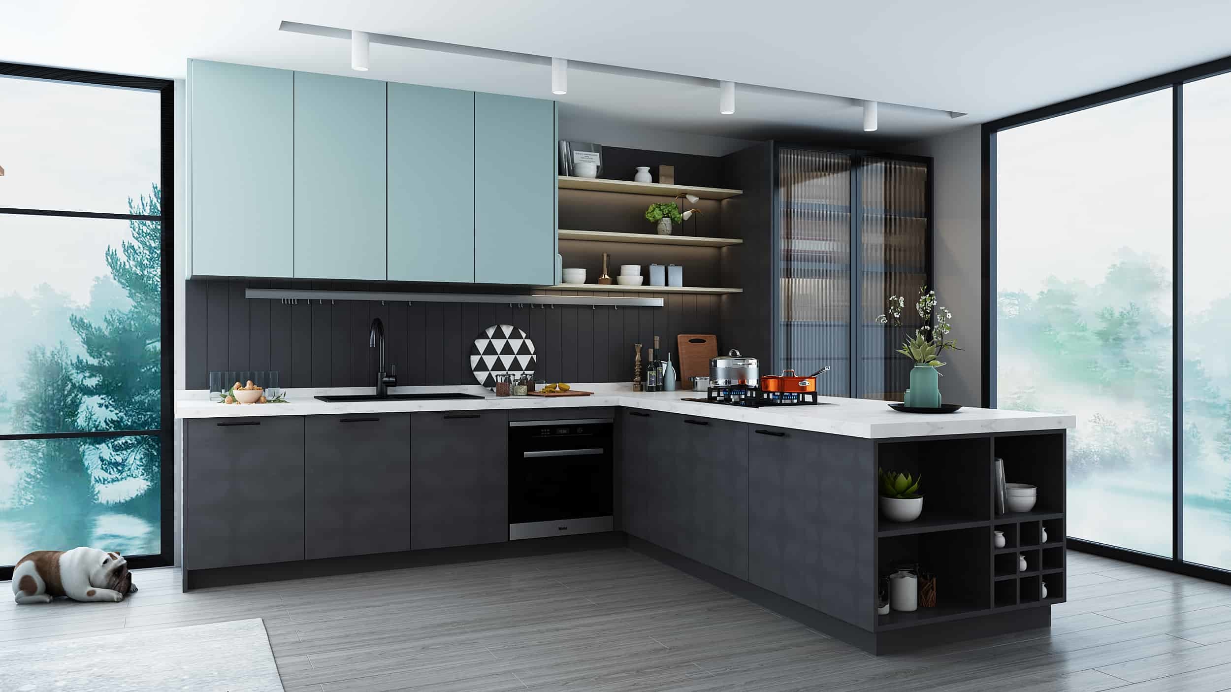 ISO14001 SS Kitchen Cabinet Stainless Steel Catering Kitchen Units With Island