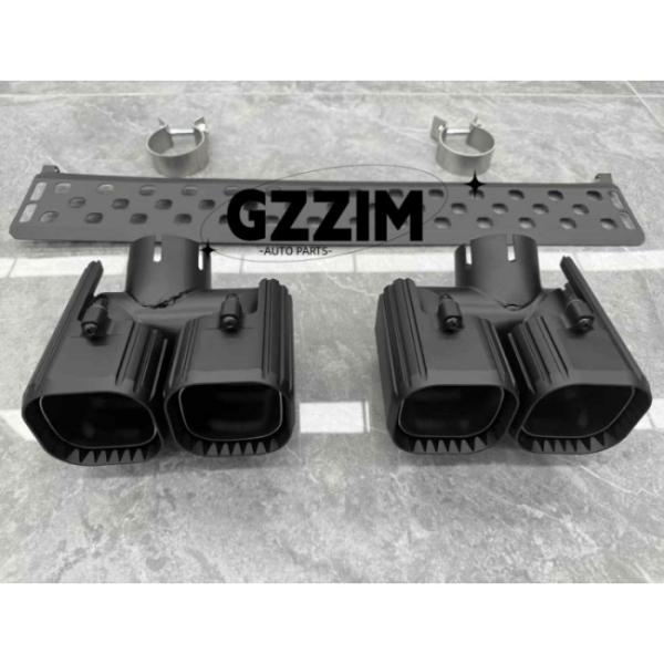 Rear Bumper Muffler Tips Exhaust Pipes Black Tail Throat Second Generation For 2020 Land Rover Defender 90 110
