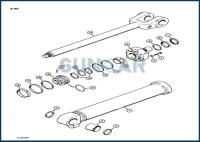 G110526 Bucket Cylinder Seal Repair Kit Fits Excavator CNH 621 821