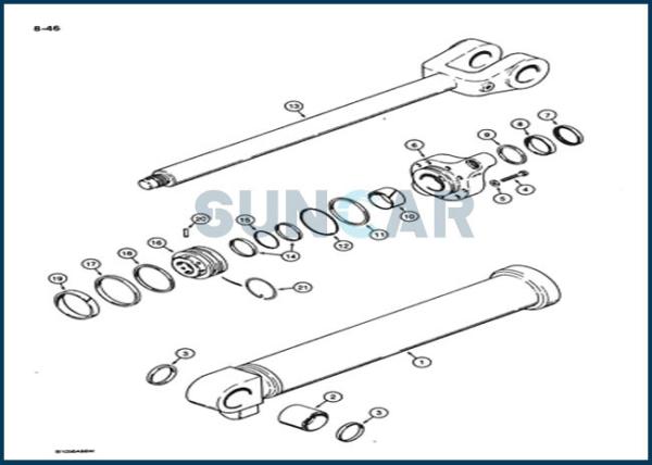 G110524 Lift Cylinder Seal Repair Kit For CNH Heavy Equipment 621 721