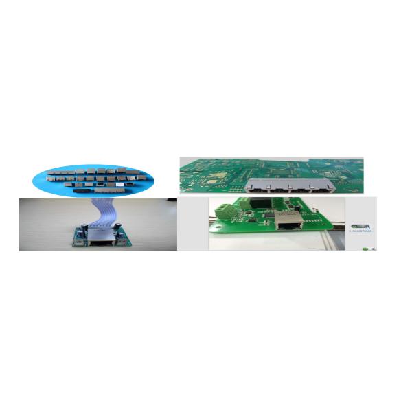Four cell RJ45 network connector with 100Mbps integrated Ethernet filter DGKYD114B002AB2A1D3