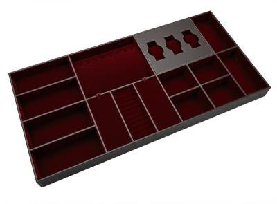 Lujo MDF de cuero de joyería cajón organizador bandeja YG-H024 para armario y armario - Diseño modular, ajuste personalizado