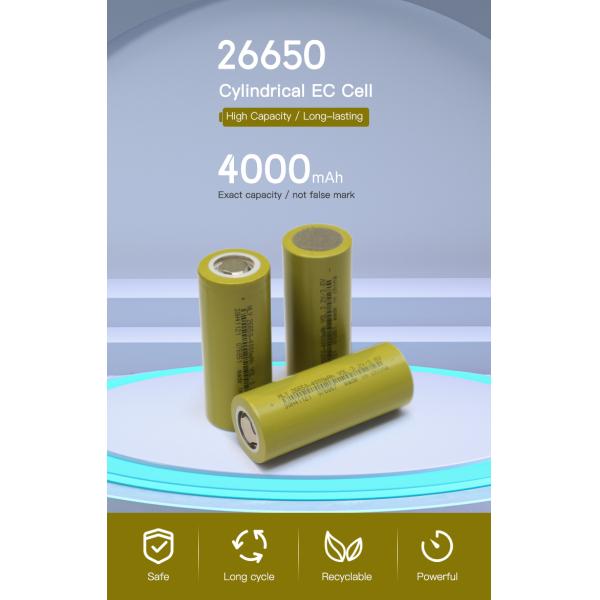 3C High Density Lithium Battery Large Capacity NCM 26650 Lithium Ion Battery 3.6v