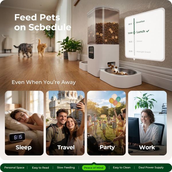 Smart WiFi Automatic Cat & Dog Feeder with Wide Angle Monitoring