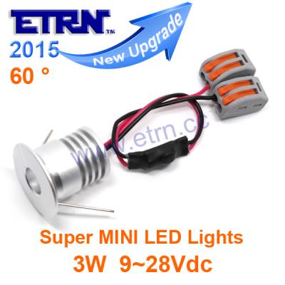 Aluminium Shell DC12/24V 3W 60° Super Bright MINI LED Downlights Cabinet Light Spotlight