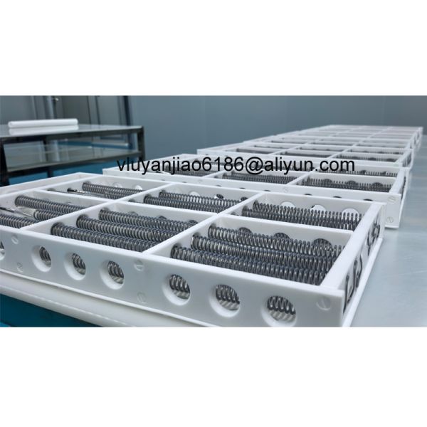 Chemical Resistant PTFE Immersion Heaters with Low Watt Density Spiral Element for Semiconductor and Solar Industry Tanks