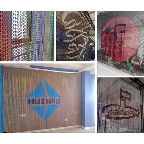 занавес 1.6mm алюминиевый цепной вышитый бисером используемый для украшения частного владения