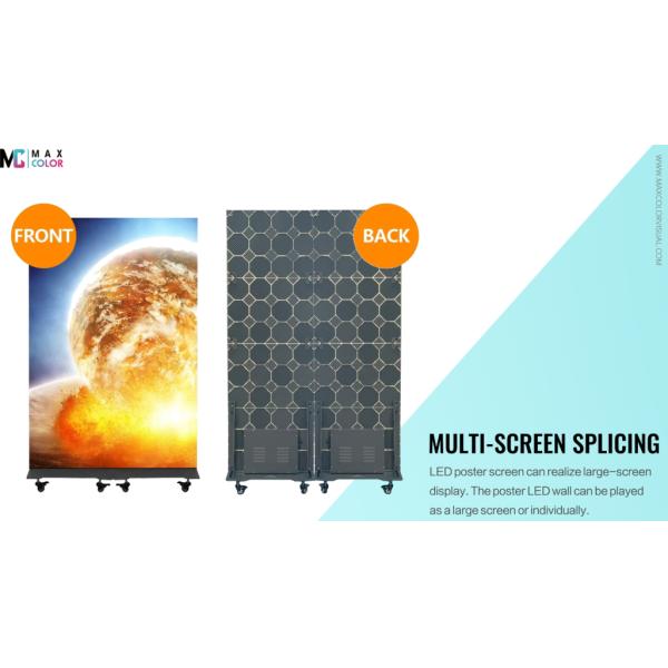 P2.5 Floor Standing Digital Led Poster Indoor Led Poster Panel Smartphone Control