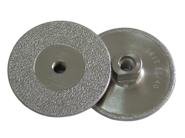 Flat Dish 4 Inch / 5 Inch Diamond Cup Wheel , Vacuum Brazed Bond Granite Cup Wheel