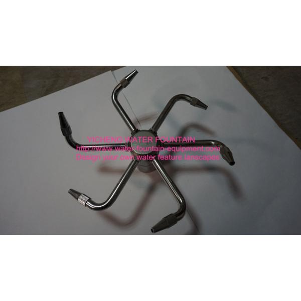 Stainless Steel Water Fountain Nozzles , Rotating Fountain Nozzle Heads With 6 Arms