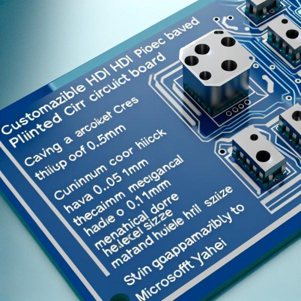 0.1mmドリル穴と0.05mmコア厚のHDI PCB基板