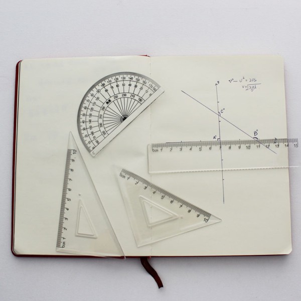 high quality math stationery clear scale custom logo ruler set