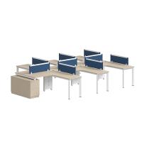 En bois sur mesure 8 personnes Bureau partagé Station de travail pour partenaires modernes