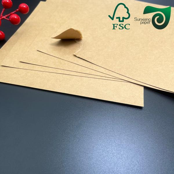 FSC 270gsm 300gsm Food Grade Brown Kraft Board  24 36 For Lunch Boxes