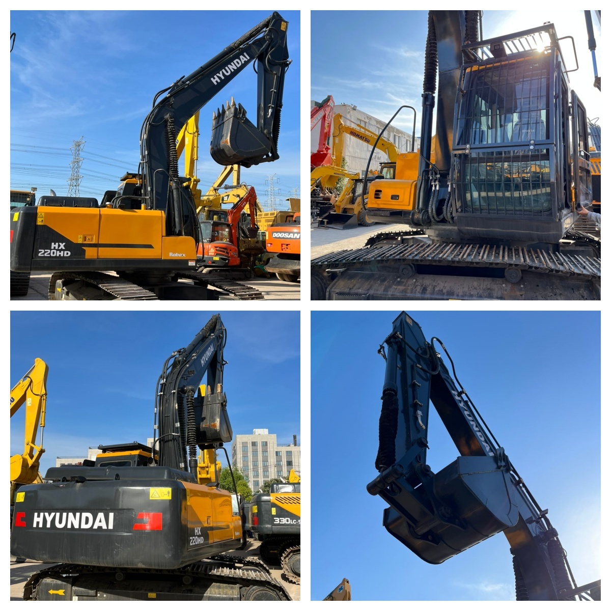 HYUNDAI HX220HD 22 Ton Hydraulic Crawler Excavator Heavy Equipment Digging Machine