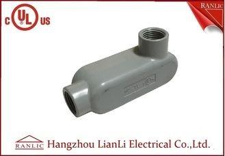 UL Standard PVC Coated Aluminum LL Conduit Body With Screws , Gray