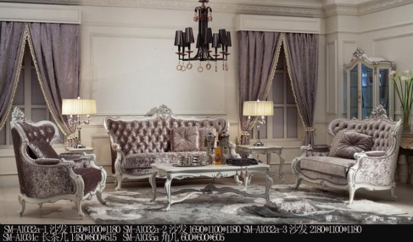 Antique Design Top Living Room Sofa European Design Fabric Sofa Set