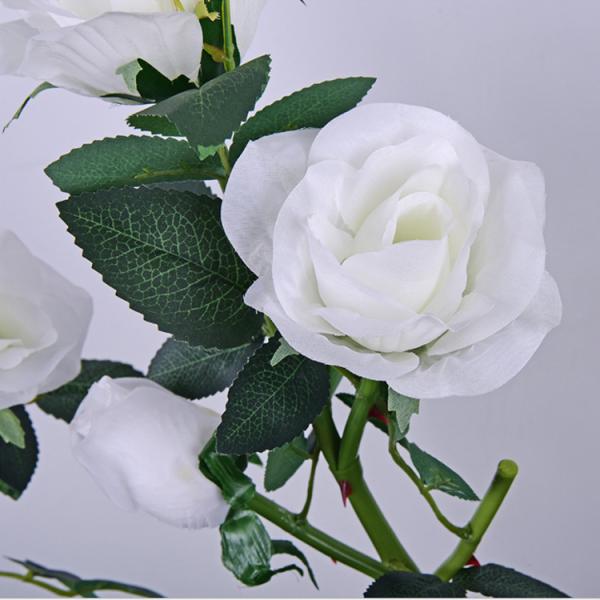 Solar three heads rose lights Ground decoration lawn lamp