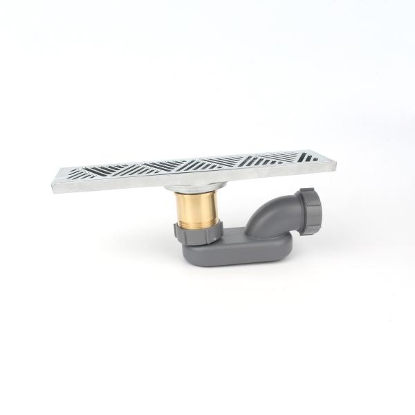CHROME PLATE Anti-Odor Ceramic Floor Drain Strainer and Flexible Drain Pipe for Hotels