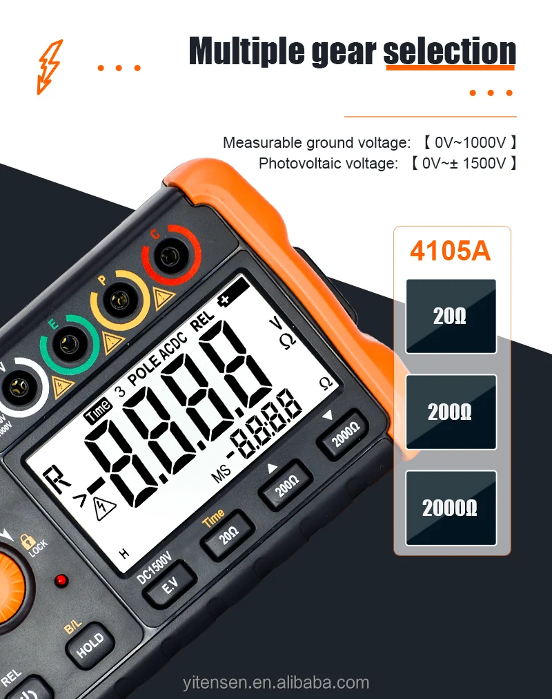 VICTOR 4105A Противостойкость к землям цифровой термометр