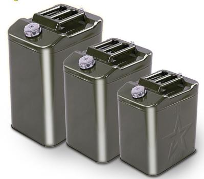 Cubeta do óleo do metal de Tin Can With Handle Square 0.23mm de 1 galão