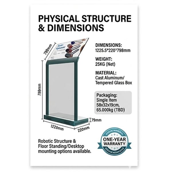 30 Inch Glass OLED Display Window Advertising Player Ultra-thin Double-sided OLED Transparent Display Stand TouchScreen