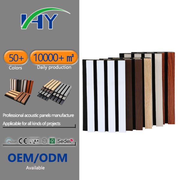Wood Slat Acoustic Panel With Sustainable Wood Slats And Acoustic Fill