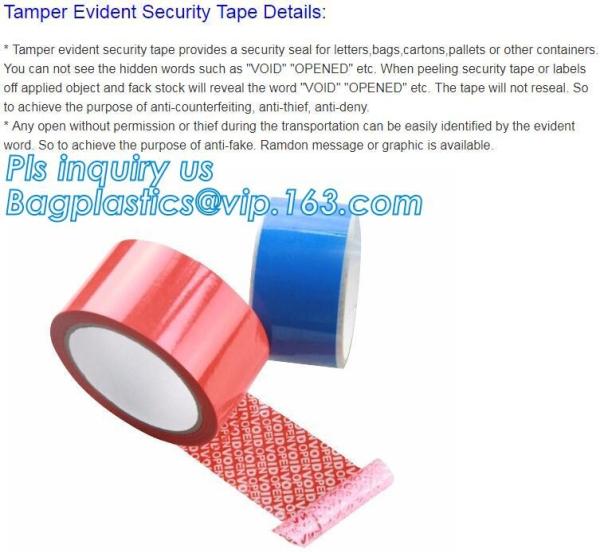 transfer high residue tamper evident security void tape，Anti Tamper Proof Evident Security Warranty Void Tape bagease