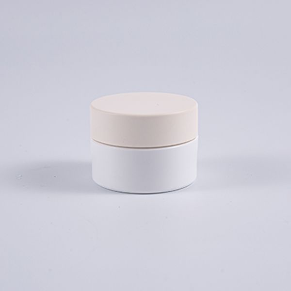 Round PETG Cream Jar White Chemical Resistant Sustainable 10g