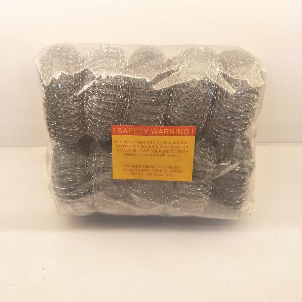 Galvanized Steel Wire Pot Scourers , Stainless Steel Cleaning Pads With Strong Cleaning Capacity