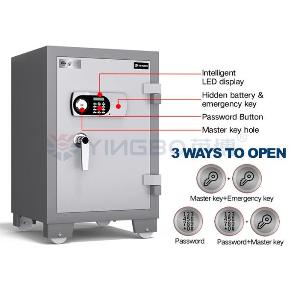 Three Composite Construction Fireproof Safe Box With Intelligent Dual Alarm System YB/FH-78 Fireproof Safe Box for Home and Office