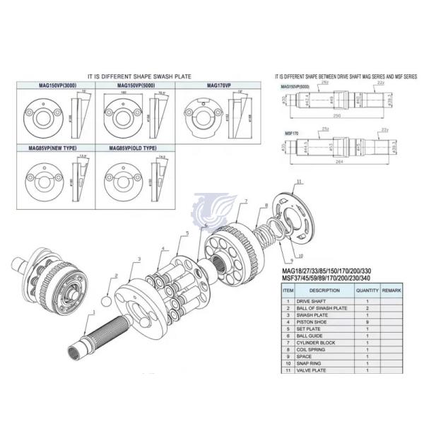 Kubota KX161 Гидравлический насос клапан пластина, PSLV-54CG Гидравлический насос всасыватель