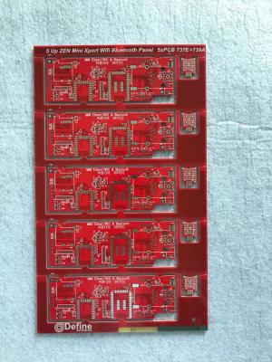 Registador de dados PCBs com placa de circuito impresso vermelha do soldermask da máscara peelable