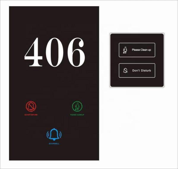 Hotel Doorplate Switch with 5 Years Warranty 130*230*7MM Size and Ceramic Panel for Touch Control