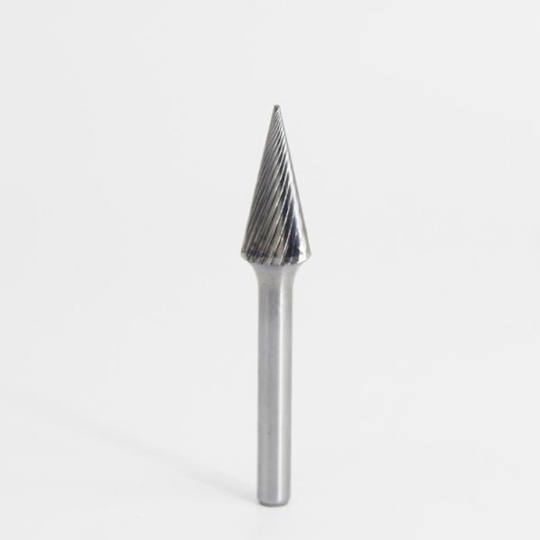 SM Cone Shape Carbide Burrs for Steel Single Cut 6mm Shank 40 CrMo Diameter 6-25MM