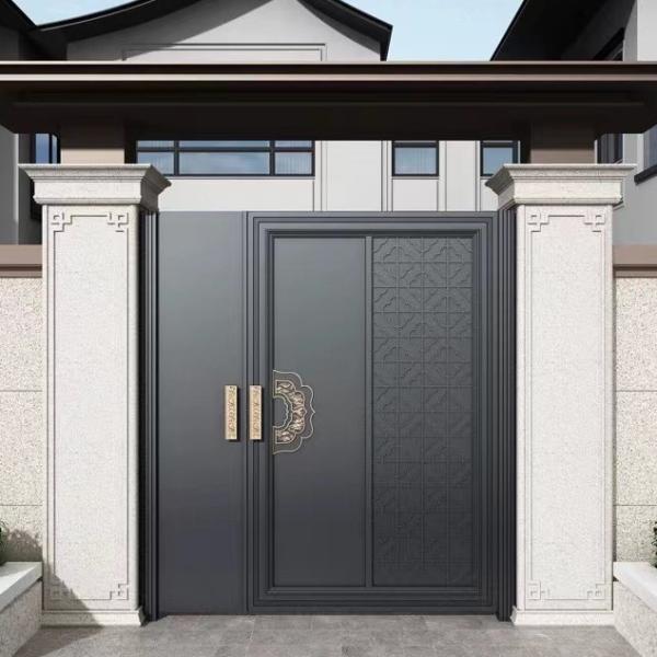 Security Design Anti Theft Aluminium Garden Gate Art Courtyard , Villa Front Door