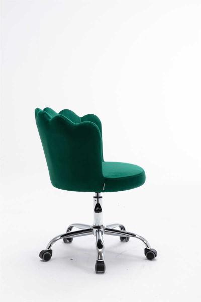 Tomile Curved Backrest Seashell Living Room Office Chair Silver Feet  Base