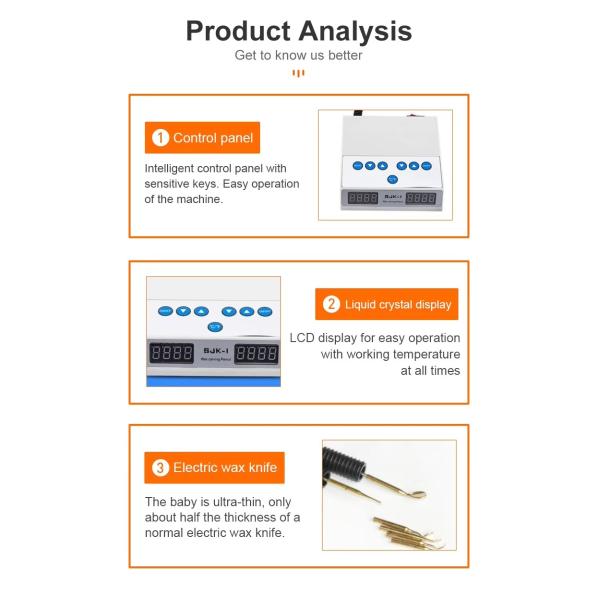 Cuchillo de tallado con cera de estilo mini Ultra delgado Máquina de tallado de calentamiento dental con pluma doble