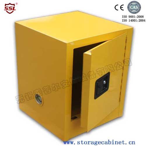 4-gallon Flammable Chemical Storage Cabinets Yellow Powder Coated For Bench Top
