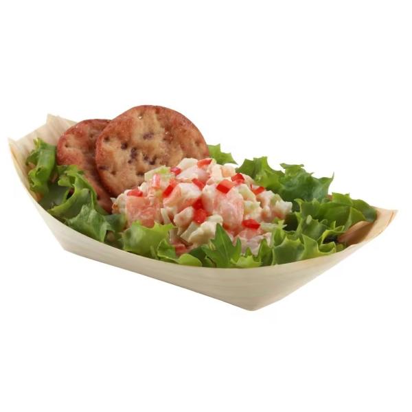 Party Occasion Compostable Wooden Boat Sushi Packaging Container Poplar Wood Material