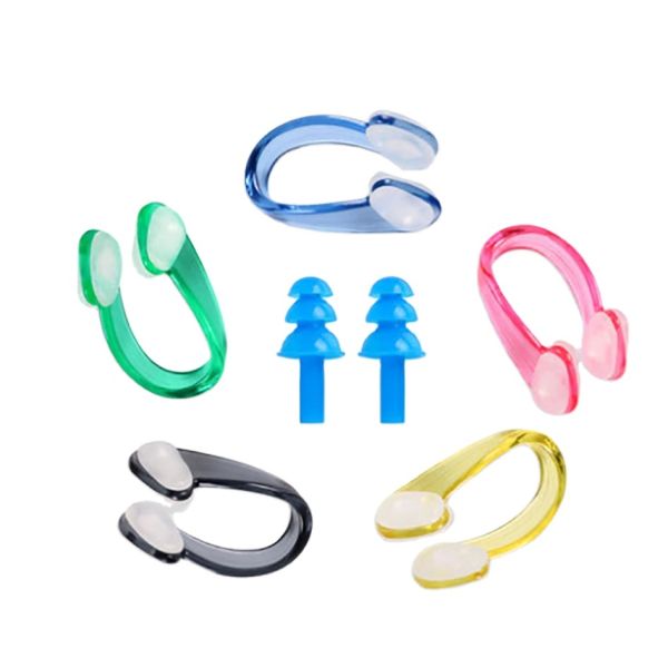 Eco Friendly Silicone Nose Clip and Ear Plugs for Waterproof Hearing Protection in Swimming