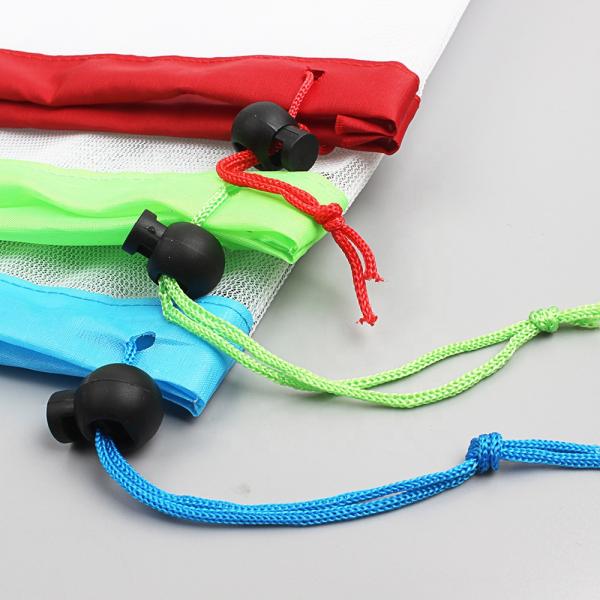 Многоразовые плоды кухни сетки Эко дружелюбные и сумки хранения еды производят полиэстер черных сумок сетки веревочки белый наградной