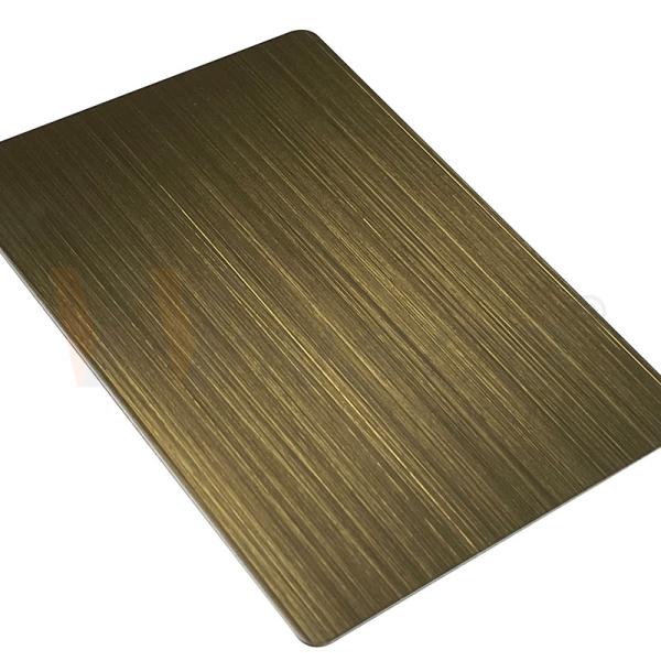 316 Decorative Stainless Steel Sheet 3mm Hand Blackened Brushed Green Bronze