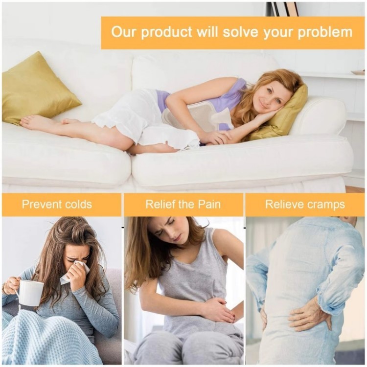 Reusable PVC Hot Water Bag Plush Cover Home Houseware For Hand Warming