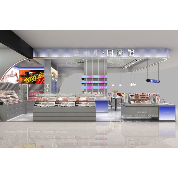 BKC004 Branding Store Rack Beauty Bar Kiosk Luxury Makeup Kiosk for Beauty Shop Display