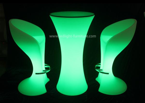 Colors Changing LED Light Furniture , Remote Control LED Bar Stools And Tables
