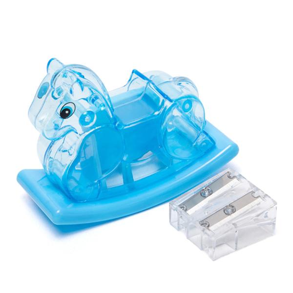 Patent Baby Kid Safe Promotion Gift Cheap  Rocking Cute Horse  Double Hole School Children Pencil Sharpener